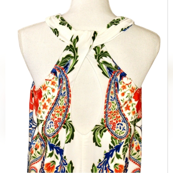 Gianni Bini Silky Lined Floral Mini Dress Multi-Color Size M - Picture 6 of 10